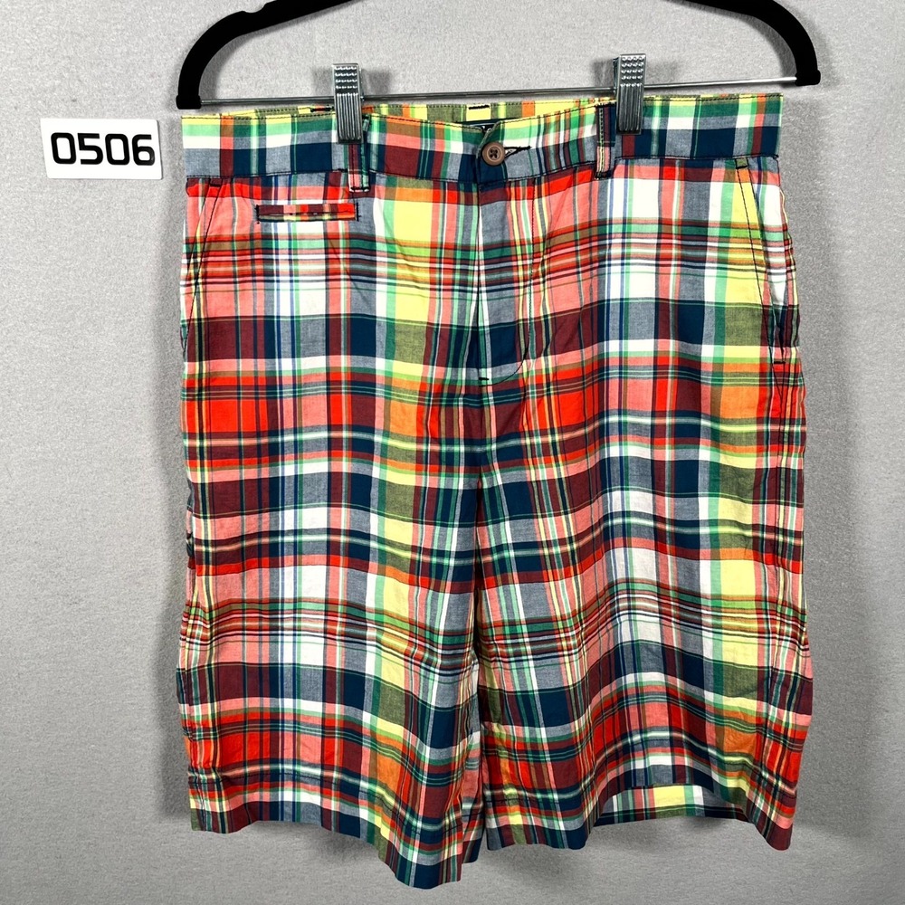 Polo Ralph Lauren Chino Shorts Boys 20 Multicolor Buffalo Plaid Cotton Outdoor